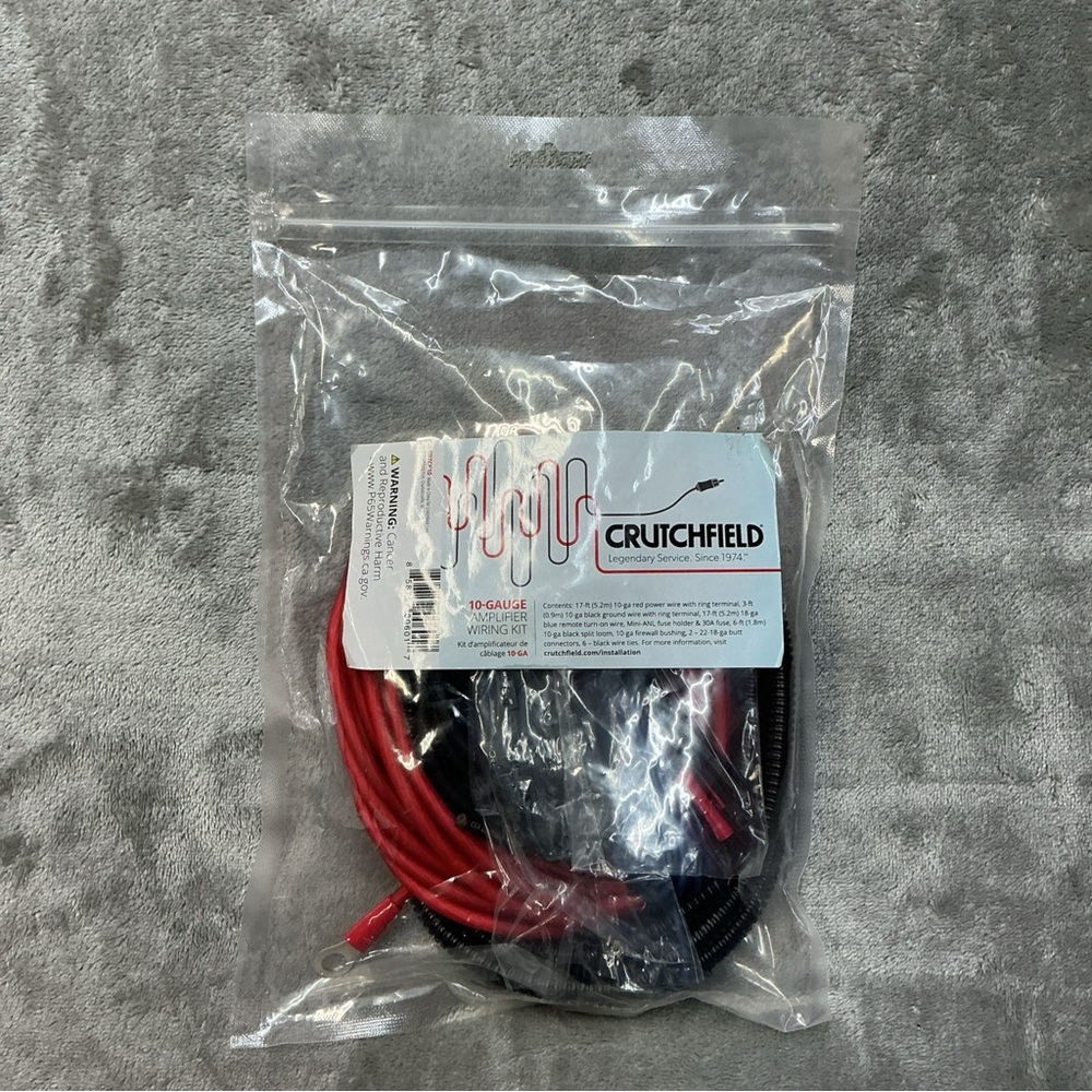Crutchfield 10 Gauge Amplifier Wiring Kit NEW